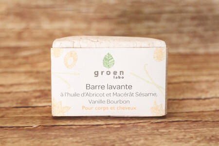 Barre corps et cheveux Abricot et vanille 100 g BIO