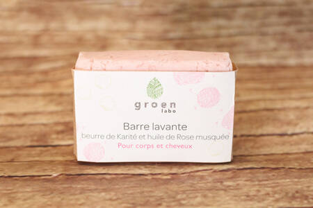 Barre corps et cheveux Beurre de karité et rose musquée 100 g BIO
