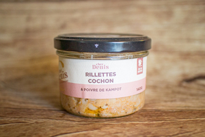 rillettes cochon & poivre de Kampot 140 g 