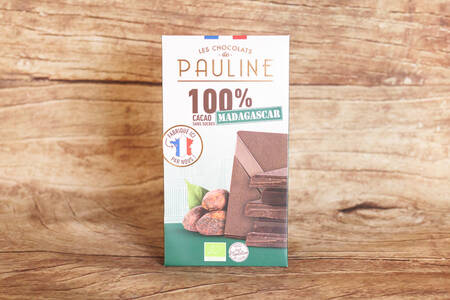 Chocolat noir 100% Madagascar 80g BIO